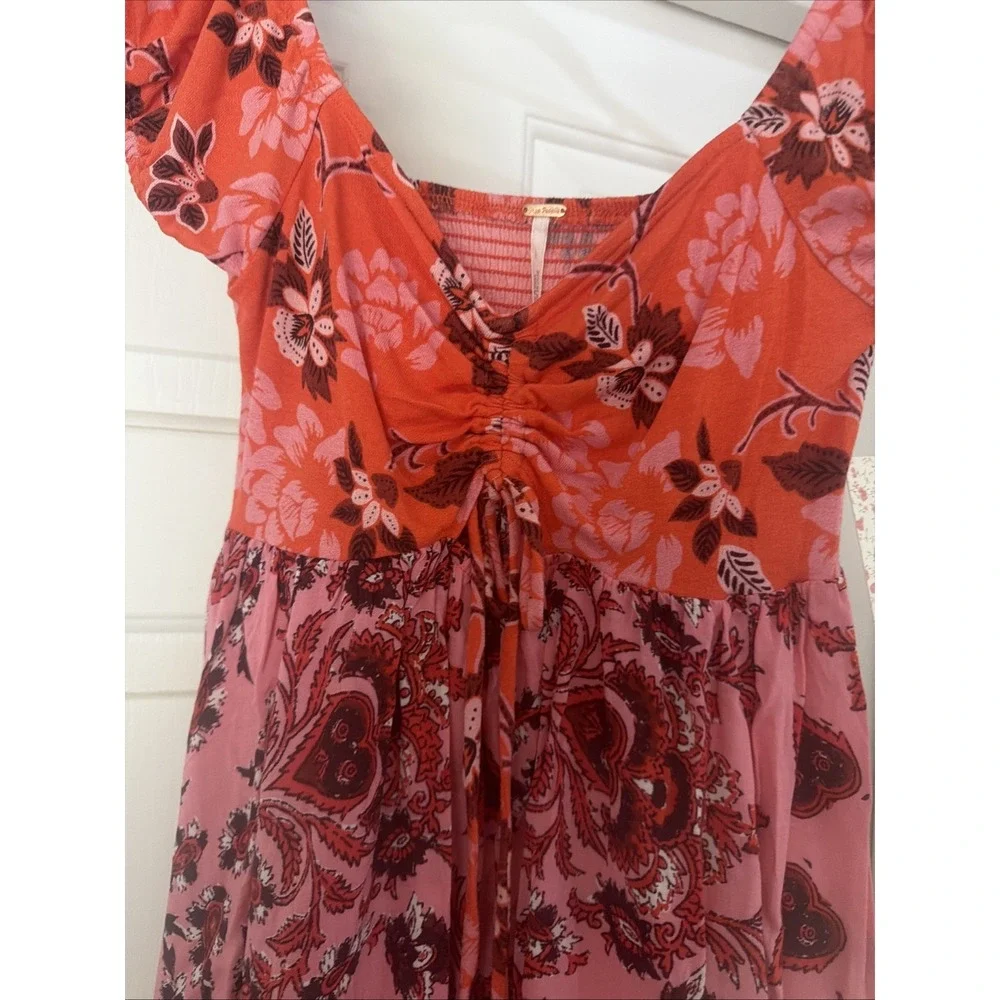 NWT Free People La Bamba Babydoll Hawaiian XS Tropical Babydoll Top Shirt $78